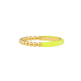 A pair of yellow bracelets